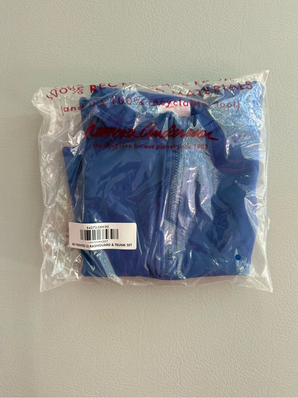 Hanna Andersson Baby Rashguard & Swim Trunks Set Surfboards Blue 3T NEW